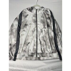 Nike Sportswear Women Plus Icon Clash Full-Zip Mesh Hoodie Gray • 2XL